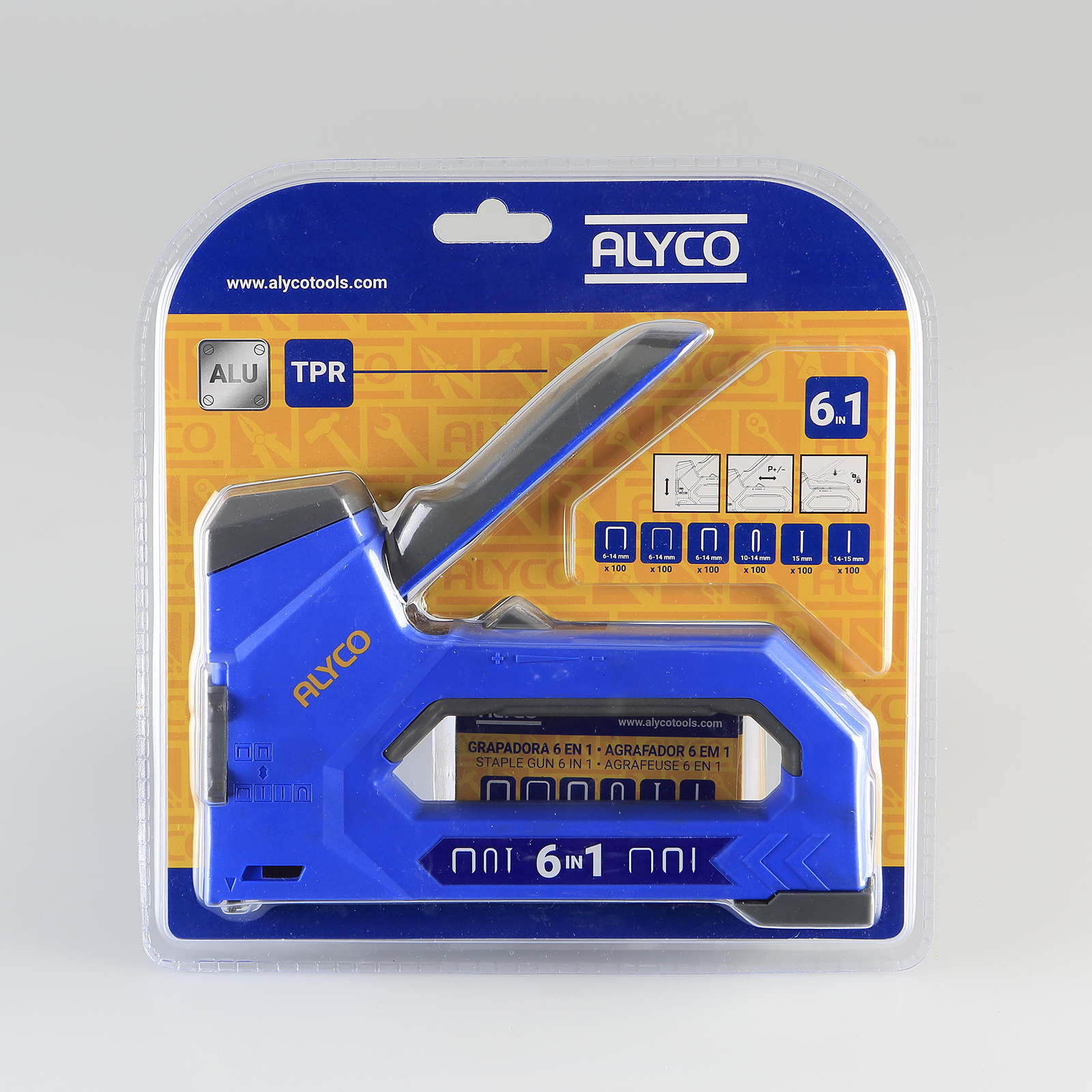 GRAPADORA  6 EN 1+600 GRAPAS ALYCO
